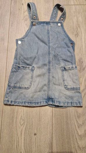 Denim dungarees, 6-9 months