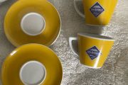 Java Republic Yellow Small Coffee Cup/Mug with Saucer