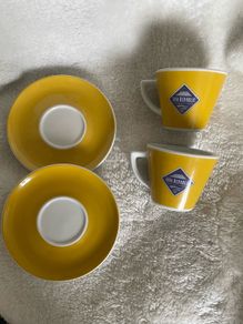 Java Republic Yellow Small Coffee Cup/Mug with Saucer