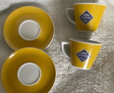 Java Republic Yellow Small Coffee Cup/Mug with Saucer