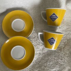 Java Republic Yellow Small Coffee Cup/Mug with Saucer