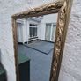 Long Vintage Gold Mirror wall hanging Vintage Mid Century period  gilt gold painted dressing mirror Retro Image 3