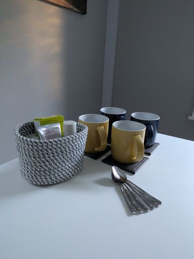 Four ceramic cups
