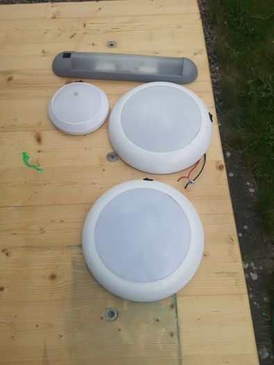 Camper lights with switches