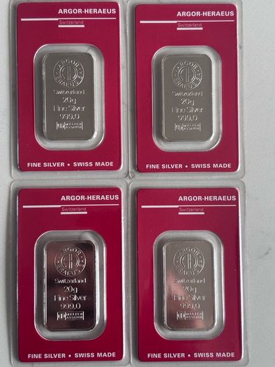 20g Swiss Silver Bars