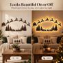 LED Reindeer Santa Sleigh Wall Deco Festive Christmas Lighting (100cm) 3D Light-Up Wooden Reindeer Christmas Decor, DIY fXmas Glow Wall Silhouette Lights,for Home Window Party Decoration Image 4