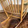 Mid century modern Danish rocking chair by Hans J Wegner date stamp 1966 Image 10