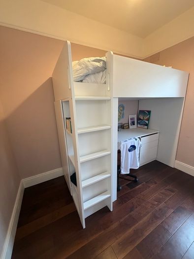 Bunk bed with desk