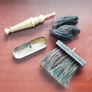 BRUSH - Vintage Brass - Hearth or Crumb Brush Image 2