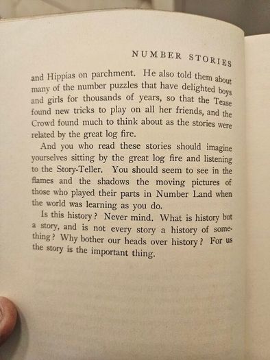 Number Stories Of Long Ago. By David Eugene Smith. First Edition Hardback In Good Condition.  See Photos For Same.