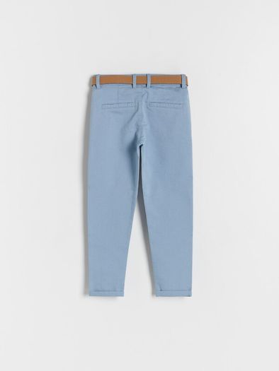 Structural fabric chino trousers with belt size 140 cm