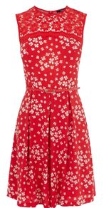 Oasis Red Skater Dress S16/42