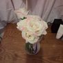 Artificial pink roses and vase Image 4