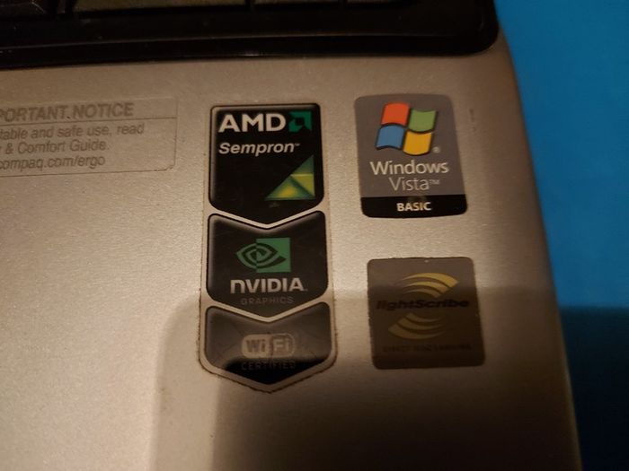 Compaq Presario CQ60-218EA 15.6 Laptop, AMD Semprom SI-42 2.1GHz, Windows Vista, 2GB Ram, 500GB HDD in Excellent condition, a True Blast from the Past