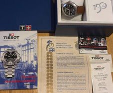 Rare Tissot Atollo FIM 1904 2004 Centenary Chronograph Full Set Box Papers Receipt  Certificate