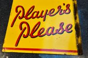 Players Please Enamel Sign