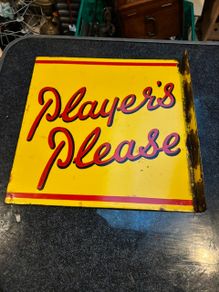 Players Please Enamel Sign
