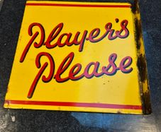Players Please Enamel Sign