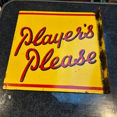 Players Please Enamel Sign