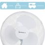 NEW SALE | Portable 12 Inch Oscillating Desk Fan with Adjustable Tilt, 3 Plastic Blades, 3 Speed Settings, White Image 3