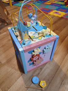 Wooden activity cube