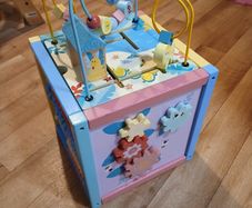 Wooden activity cube