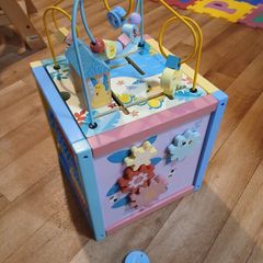 Wooden activity cube