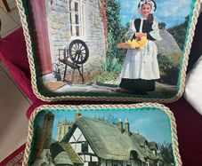 Vintage Handcrafted Tray Set
