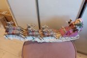 Long santa in sleigh christmas decoration