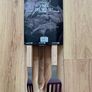 3psc Premium Stainless steel and wood BBQ tools Brand New Image 2