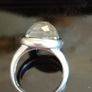 Vintage Sterling Silver with Clear Quartz Gem Image 4