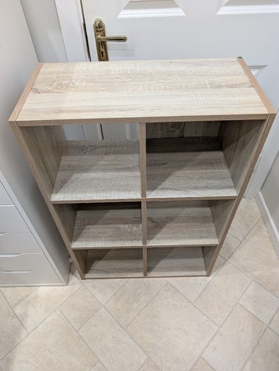 6-cube storage unit - light oak effect