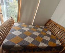 double bed with mattress