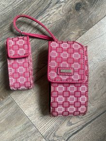 Nine West wristlet and lip stick bag charm.