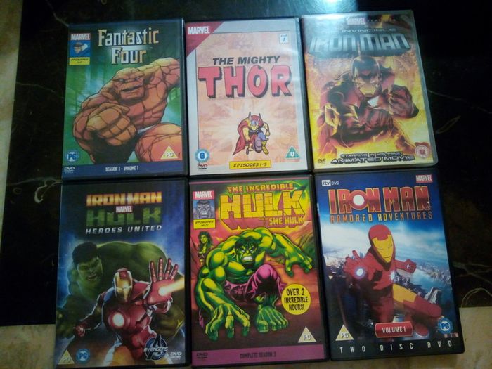 Marvel Animated 14 Dvd Bundle Lot Spider-man Thor Iron Man Avengers Hulk Thor She-hulk Fantastic Four Etc