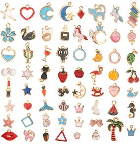 60 Pcs Pendant Charms Mixed Pendants Bulk Enamel Charms Necklace Bracelet for Earrings Necklace Bracelets Making (FREE POSTAGE)