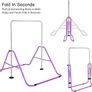Gymnastics Bars, Horizontal Bar Expandable Gymnastics Kids Bar Folding Bar Junior Training Bar Multifunction Gym Training Equipment Home Training Adjustable Height Kip Bar Image 3