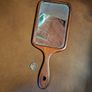 Vintage Art Deco Wooden Hand Mirror Image 4