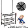 Coat Rack Stand with Shoe Rack and Removable 16 Hooks Free Standing Hall Tree Matte Steel Frame Hat Rack Coat Stand for Storage MULTIPLE COLOURS AVAILABLE (FREE POSTAGE) Image 5