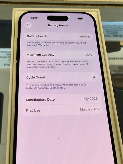 iPhone Air 512GB iPhone 17 Air iPhone Air - EU Irish Model Unlocked Black NEW (Battery is 100% = Zero Cycle)
