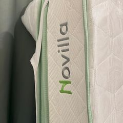 King Size Bed Frame + Novilla Memory Foam Pocket Sprung Mattress & Cover