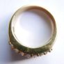Vintage Three Row Stones Ring Gold Plated Ring size N1/2 - 4,45g Image 9