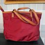 Michael Kors Burgundy Nylon & Leather Tote Bag Image 4