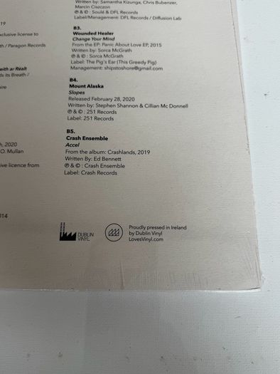 Dublin Loves Vinyl. Sealed albums.