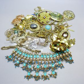 Vintage Mystery Jewelry lot including Kirks Follyand Sarah Coventry