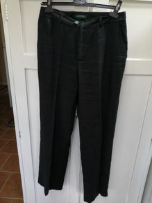 Ralph Lauren Black Linen Trousers size 12
