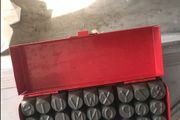 Dayton JS-27 12mm 1/2" English Letter Punch Stamp Set 27pc Steel Metal Box New.