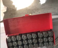 Dayton JS-27 12mm 1/2" English Letter Punch Stamp Set 27pc Steel Metal Box New.