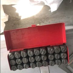 Dayton JS-27 12mm 1/2" English Letter Punch Stamp Set 27pc Steel Metal Box New.
