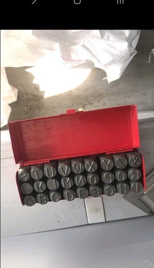 Dayton JS-27 12mm 1/2" English Letter Punch Stamp Set 27pc Steel Metal Box New.